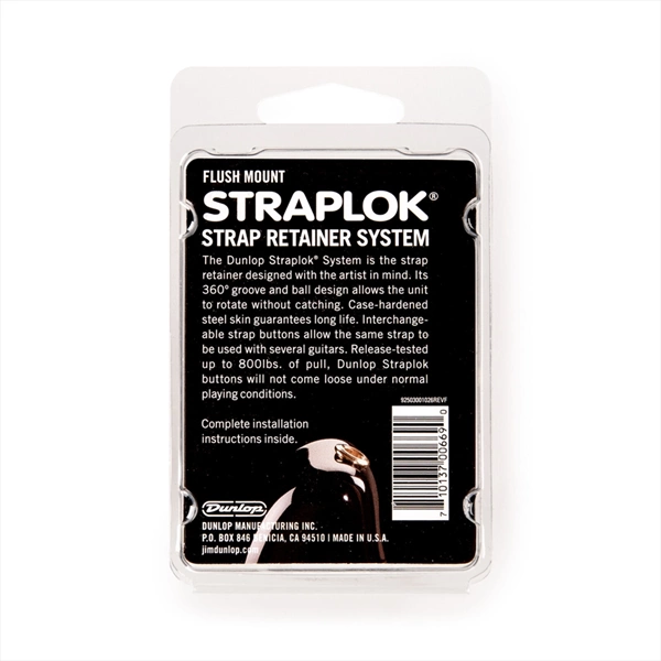 Dunlop SLS1401N Straplok Flush Mount Strap Retainer System, Nickel