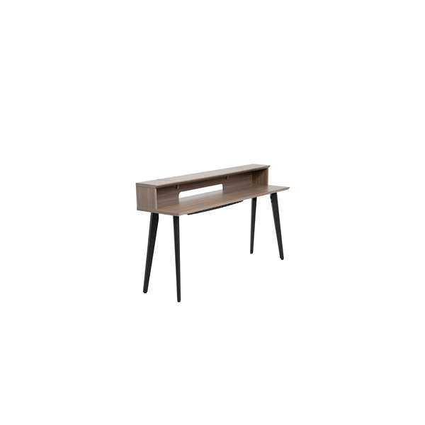 Gator Frameworks GFW-ELITEKEYTBL88-GRY Workstation in legno per tastiere fino a 88 tasti, colore grigio driftwood<br>