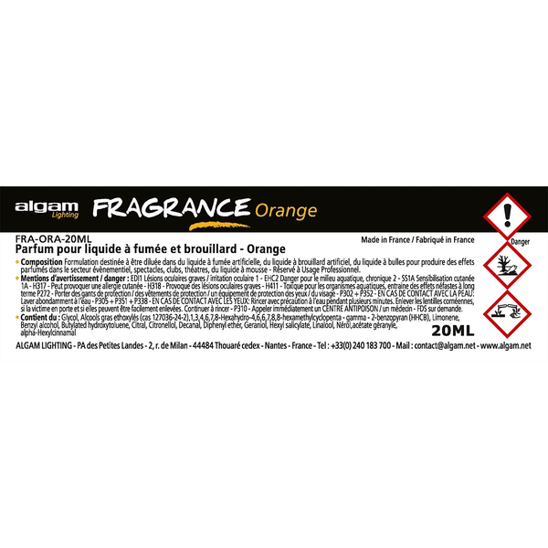 Algam Lighting FRA-ORA-20ML Profumo per Liquido del Fumo 20ml Arancia