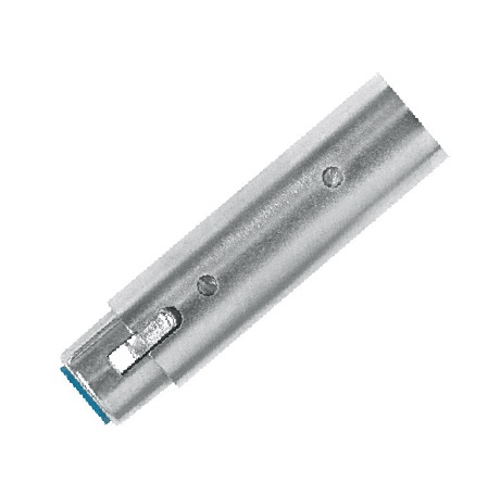 PROEL STAGE Adattatore professionale in metallo per cavi DMX: presa XLR 3 poli -> spina XLR 5 poli.