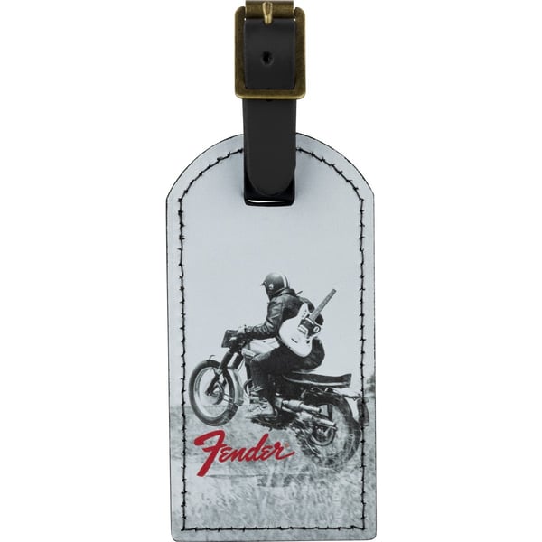 Targetta bagaglio Fender 9106101003 Vintage Ad Luggage Tag, Motorcycle Rider