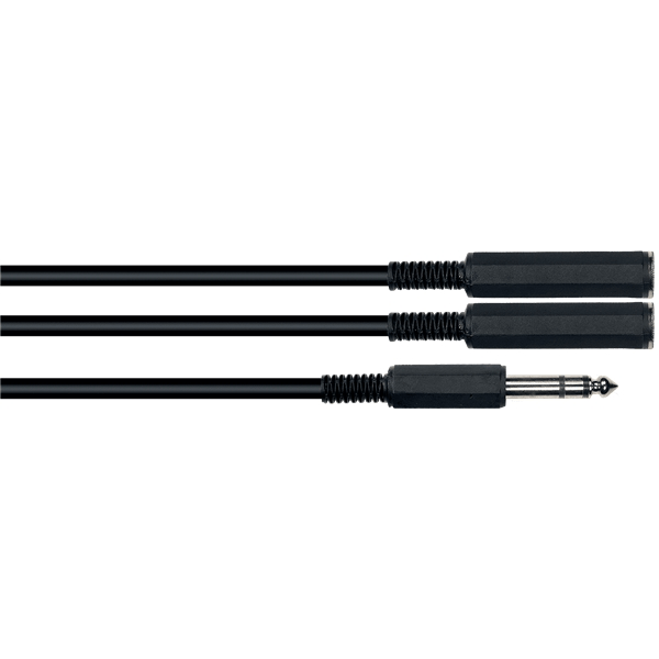 Yellow Cable B2FST Cavo Y Stereo 2x TS (Mono) Femmina/1x Jack TRS (Stereo)