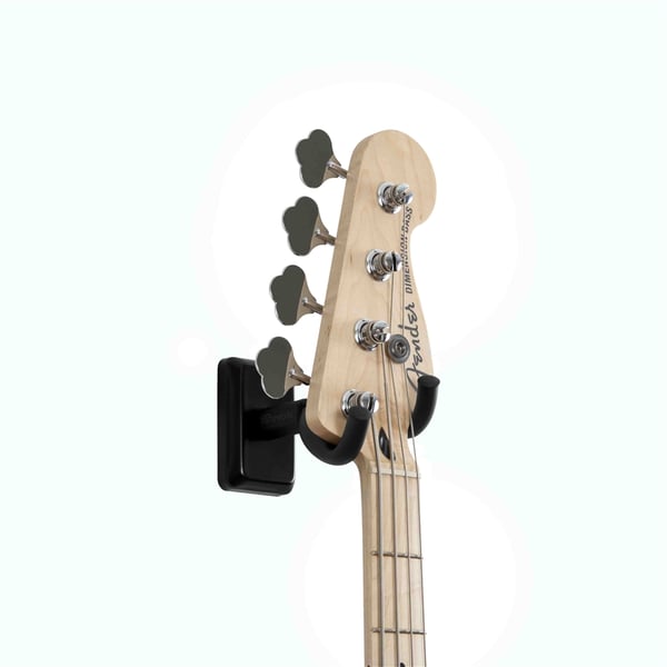 Gator Frameworks GFW-GTR-HNGRBLK Supporto a muro per chitarra con piastra nera<br>