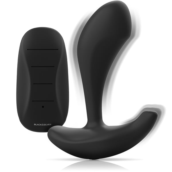 BLACK&SILVER - DWAYNE ANAL PLUG SILIKON FERNBEDIENUNG BLACK&SILVER - DWAYNE ANAL PLUG SILIKON FERNBEDIENUNG