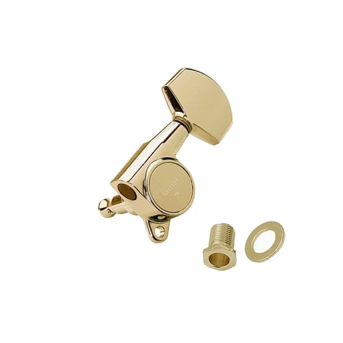 GOTOH Meccaniche per Chitarra Elettrica e Acustica, L3+R3, Serie Magnum Lock, Dorata