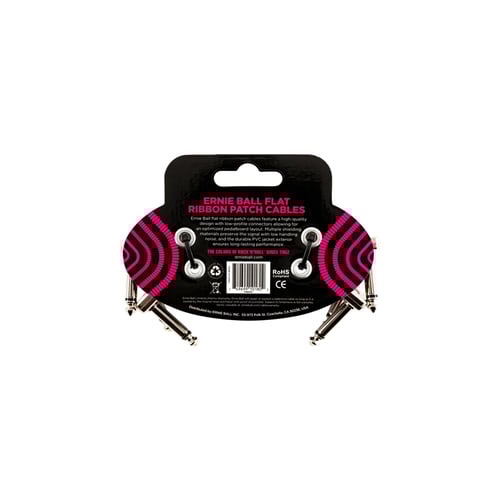 Ernie Ball 6220 Flat Ribbon Patch Cable 7,62 cm Pacco da 3