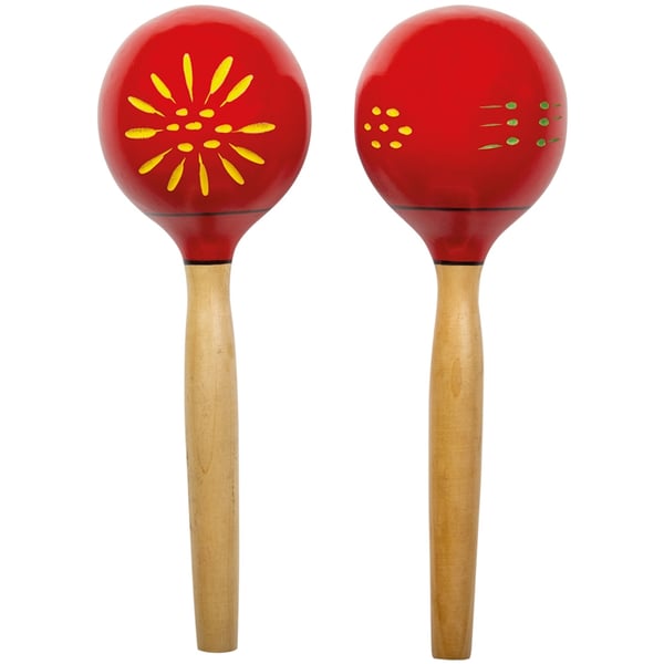 Eko Drums MAR 27 Maracas grandi in legno Rosso