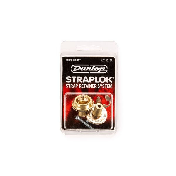 Dunlop SLS1402BR Straplok Flush Mount Strap Retainer System, Brass