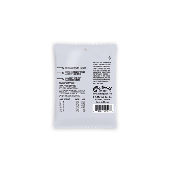 Martin & Co. MA550FX Authentic Flexible Core Medium Phosphor Bronze 13-56