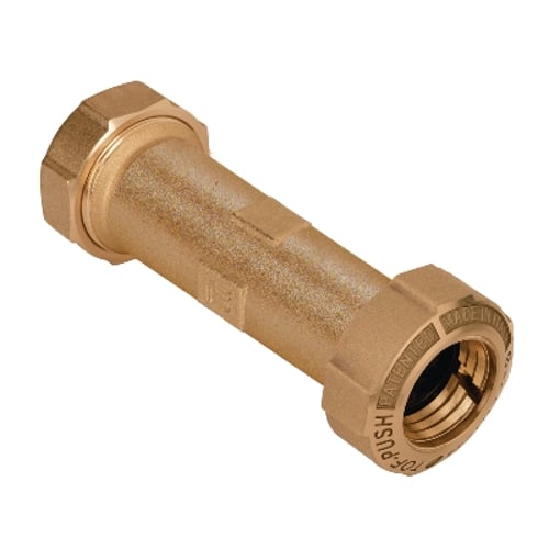 EFFEB Monogiunto diritto prolungato per pe/pe con anello ottone