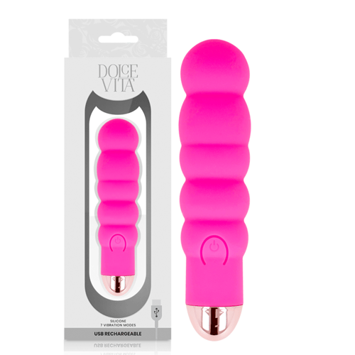 DOLCE VITA - VIBRATORE RICARICABILE SEI ROSA 7 VELOCITÀ