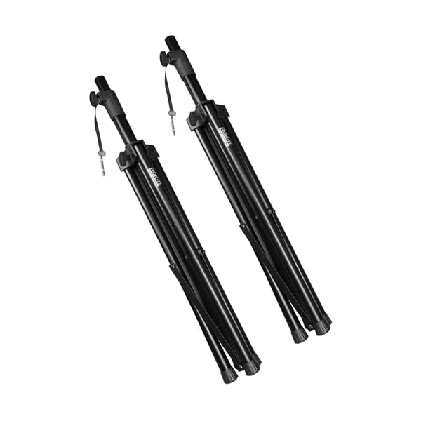 Gator Frameworks RI-SPKRSTDSET Set di due supporti per altoparlanti con borsa per il trasporto