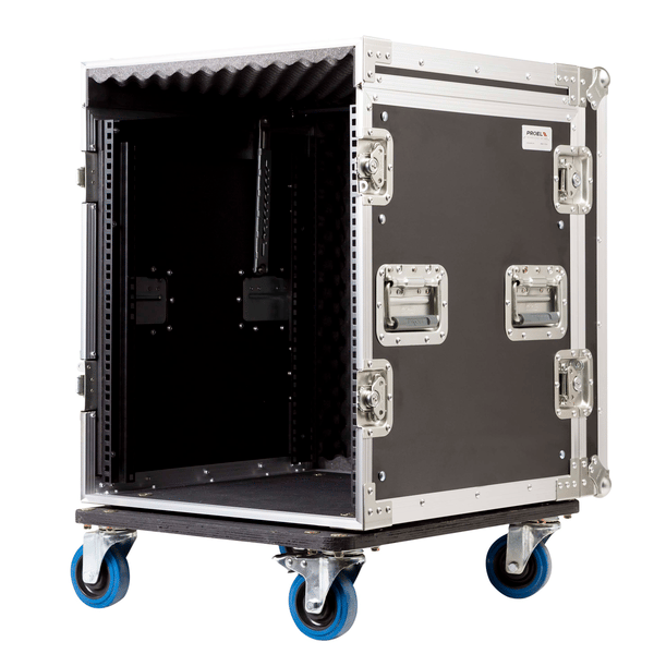 PROEL STAGE Custodia COMBO 19' 12U con portamixer 10U regolabile in altezza, profondità utile corpo 45cm.