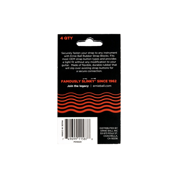 Ernie Ball 5620 Strap Blocks Red
