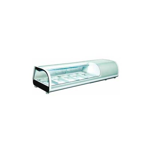 Vetrina refrigerata frigo banco frigo sushi cm 135x42x27 RS9481