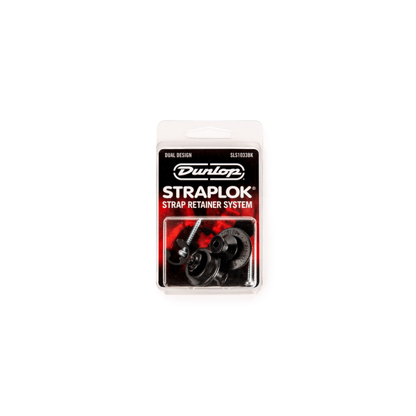 Dunlop SLS1033BK Straplok Dual Design Strap Retainer System, Black