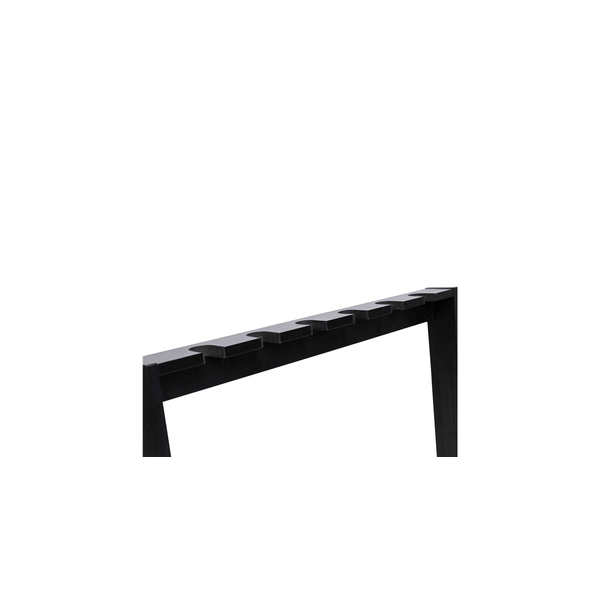 Gator Frameworks GFW-GTR-WD6RK-BLK Supporto in legno per 6 chitarre con finitura nera<br>