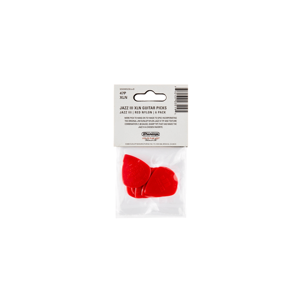 Dunlop 47PXLN Nylon Jazz III XL, Red Nylon