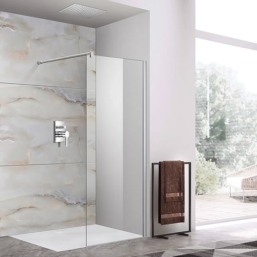 Parete Doccia Walk-In Vetro 8 MM Trasparente Temperato Anticalcare