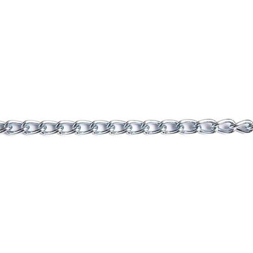 CATENA ORNAMENTALE PRETAGLIATA RITORTA MAGLIA CORT 2,5 mt Ø 1,2 mm - nichelata