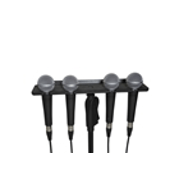 Gator Frameworks GFW-MIC-4TRAY Supporto multi-microfono per 4 microfoni<br>