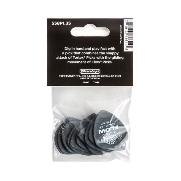 Dunlop 558P135 Tortex Flow Standard 1.35 mm Player's Pack/12