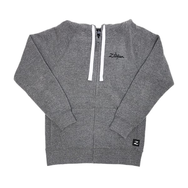 Zildjian T3424 - Gray Zip Up Logo Hoodie - XL