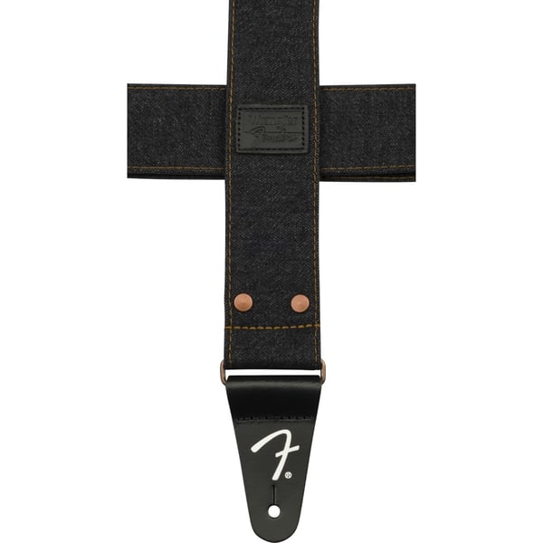 Tracolla in denim rivettato Fender® x Wrangler®, Black
