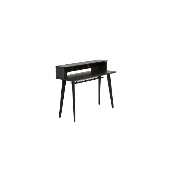 Gator Frameworks GFW-ELITEKEYTBL61-BRN Workstation in legno per tastiere fino a 61 tasti, colore noce scuro<br>