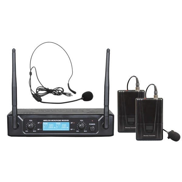 ZZIPP SET DOPPIO RADIOMICROFONO UHF A FREQUENZA FISSA 674,20/694,00