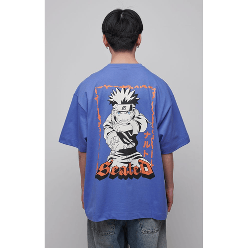 Naruto Shippuden T-Shirt Graphic Blue (XL)