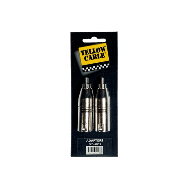 Yellow Cable AD19 Adattatore RCA Maschio/XLR Maschio 2 Pcs