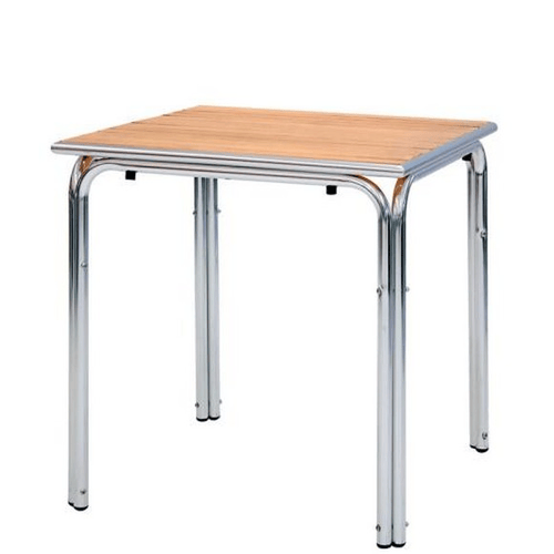 Tavolo per esterno in alluminio e legno