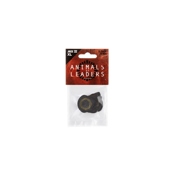 Dunlop AALP04 Animal As Leaders Tortex Jazz III XL, Black .73mm Player's Pack/6