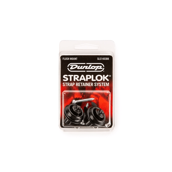 Dunlop SLS1403BK Straplok Flush Mount Strap Retainer System, Black
