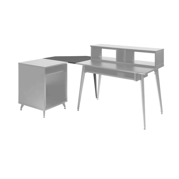 Gator Frameworks GFW-ELITEDESKCRNR-BLK Angolo scrivania workstation Elite in nero per studi e creator<br>