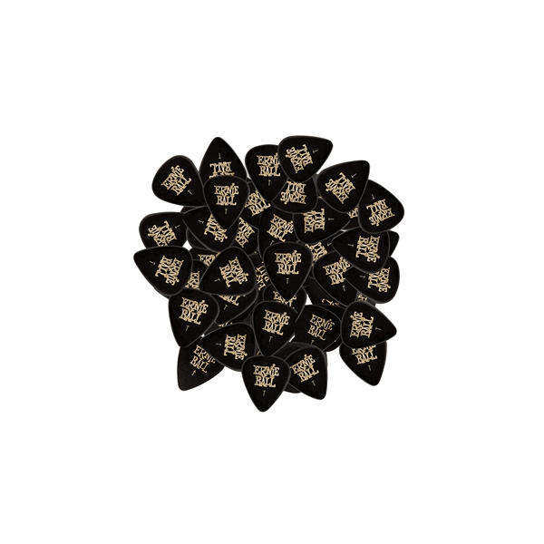 Ernie Ball Plettri Standard Neri Thin, Busta da 144
