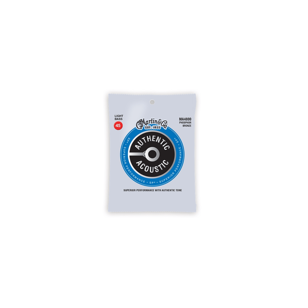 Martin & Co. MA4800 Authentic Bass, 4 Corde Basso Acustico, Light 45/100 Phosphor Bronze