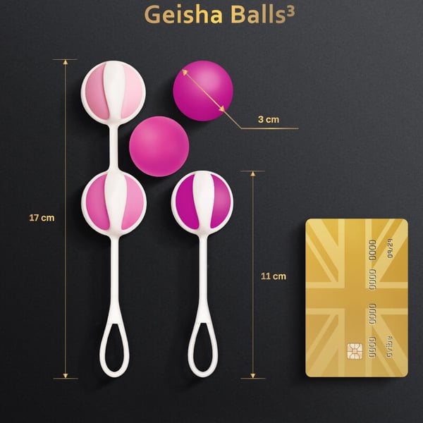 GVIBE - SET 5 BOULES DE GEISHA3 ROSE SUCRE