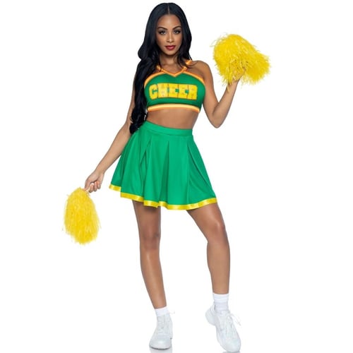 LEG AVENUE COSTUMES LEG AVENUE - COSTUME CHEERLEADER VERDE M/L
