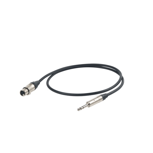 PROEL STAGE Cavo professionale esoterico con connessioni jack stereo Neutrik Ø 6.3 mm. ->presa volante XLR Neutrik 3 poli.