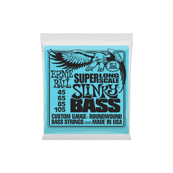 Ernie Ball 2849 Nickel Wound 4 corde scala Super Lunga 45-105
