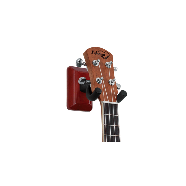 Gator Frameworks GFW-UKE-HNGRCHR Supporto da parete per ukulele e mandolino con piastra in ciliegio