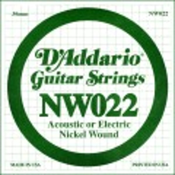 D'ADDARIO Nickel Wound Electric Guitar Single String, .022