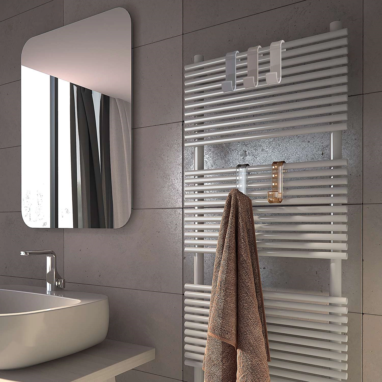 Accessori bagno - Appendiabito per termoarredo Made in Italy