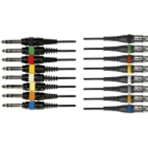 Yellow Cable OC10 Frusta 8 Cavi Jack TRS/XLR Femmina 5 m