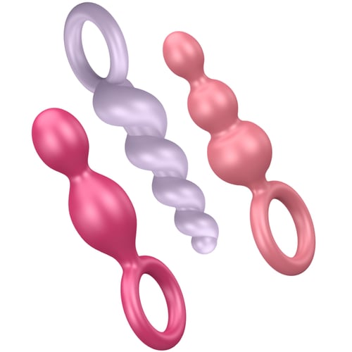 SATISFYER PLUGS SATISFYER - SET 3 PZ TAPPI ANAL TRICOLORE