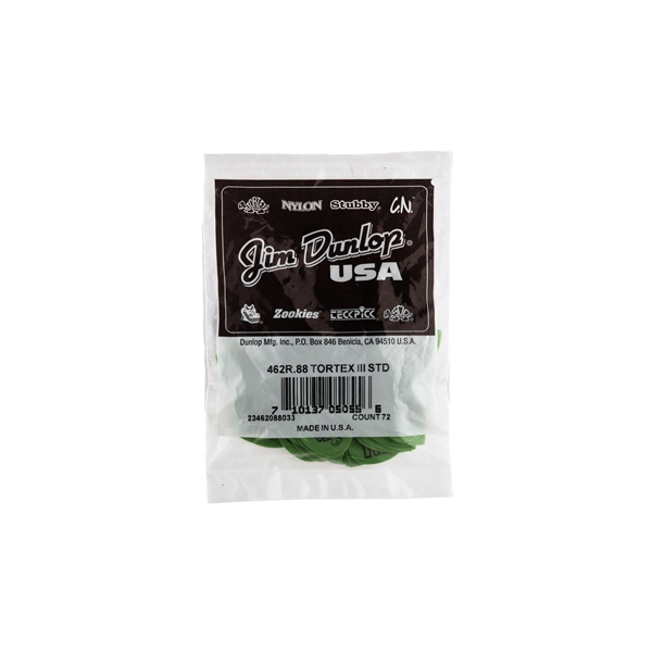 Dunlop 462R Tortex III Green .88
