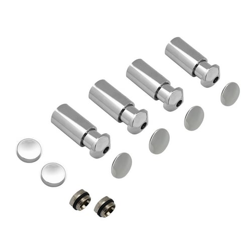 Kit installazione termoarredo design cromo tubi tondi