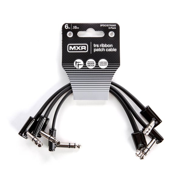 Mxr 3PDCISTR06R Cavi Patch Ribbon TRS 15cm confezione da 3